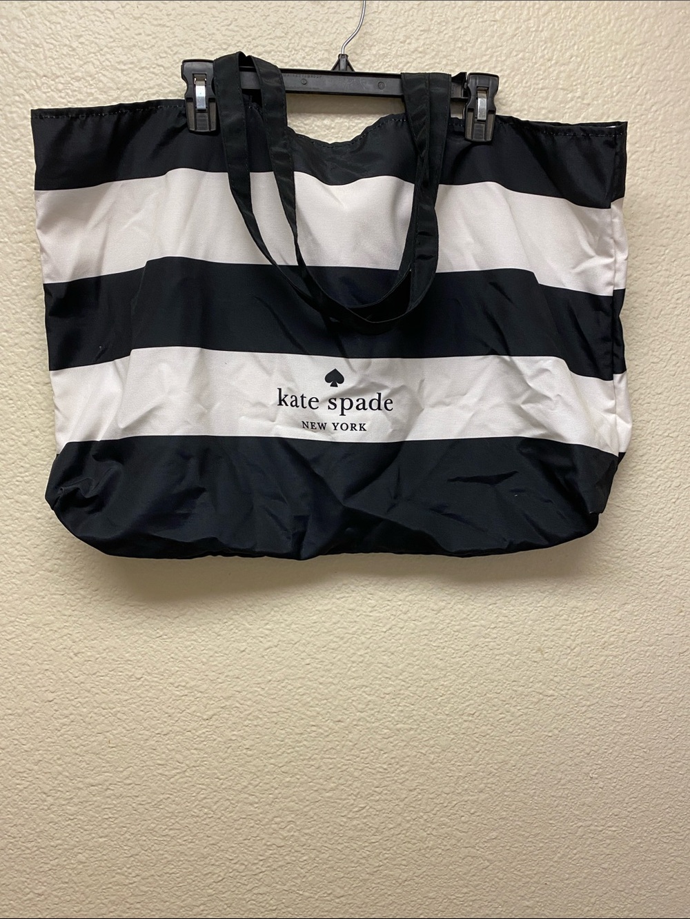 kate spade Black and White Striped Tote